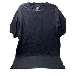 Black T-Shirt - Regular Basic Casual Black Shirt - Short Sleeve - XL Brand New